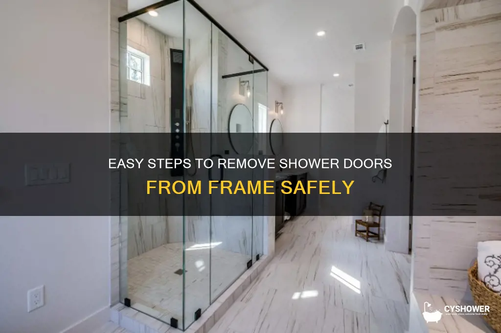 how to remove shower doors from frame