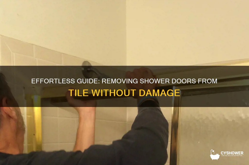 how to remove shower doors from tile