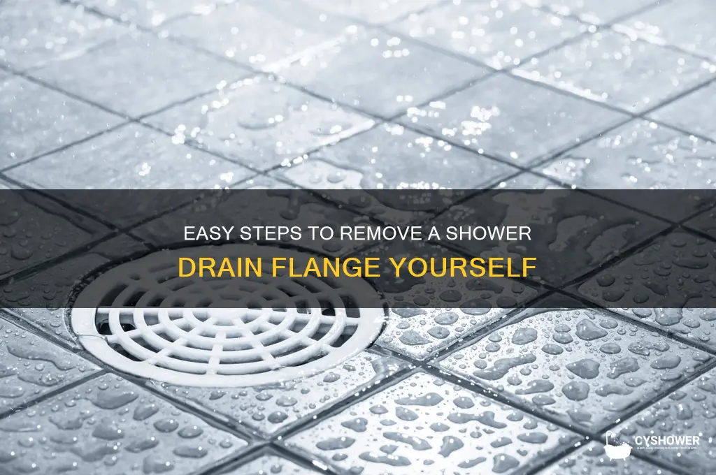 how to remove shower drain flange
