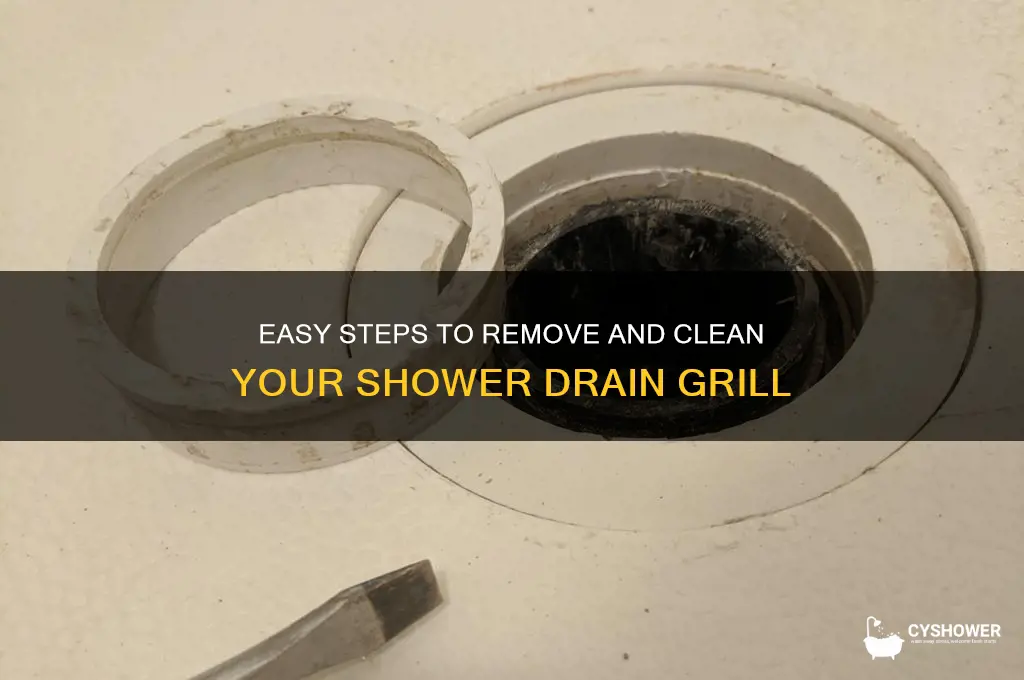 how to remove shower drain grill