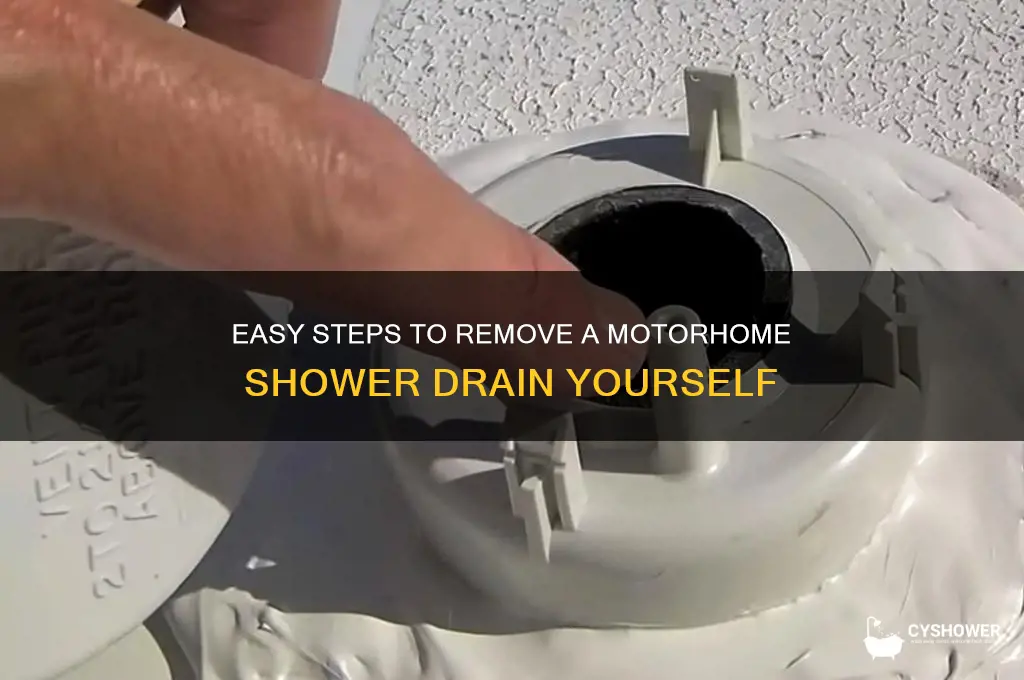 how to remove shower drain in motorhome