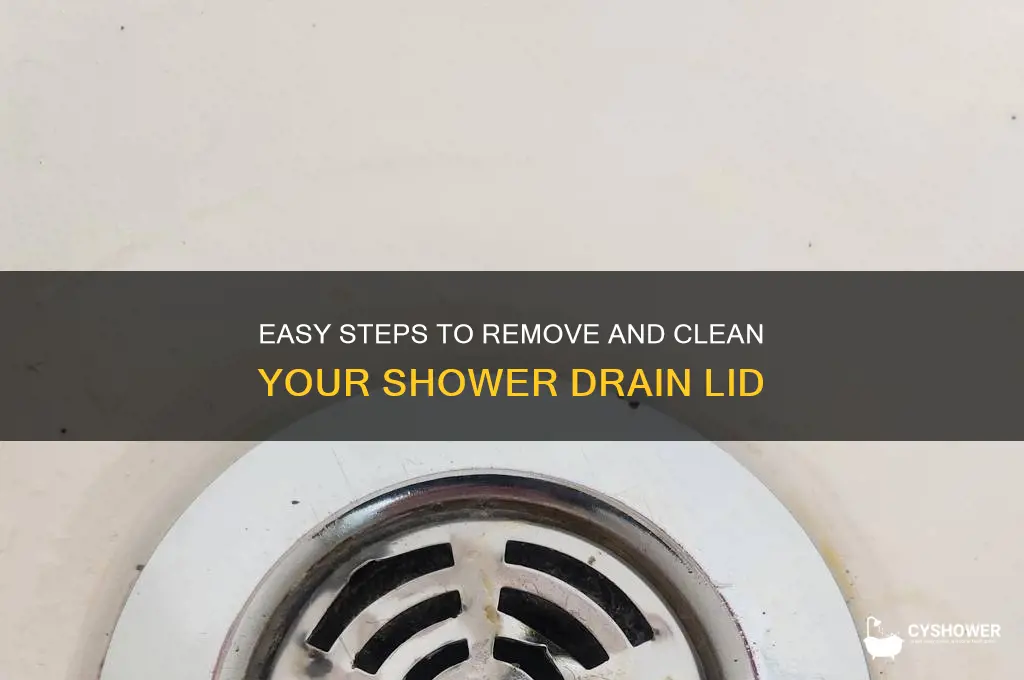 how to remove shower drain lid