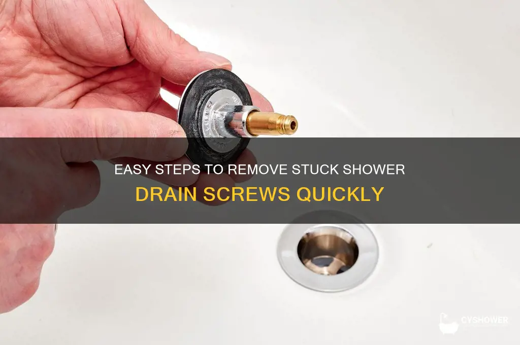 how to remove shower drain screwsr