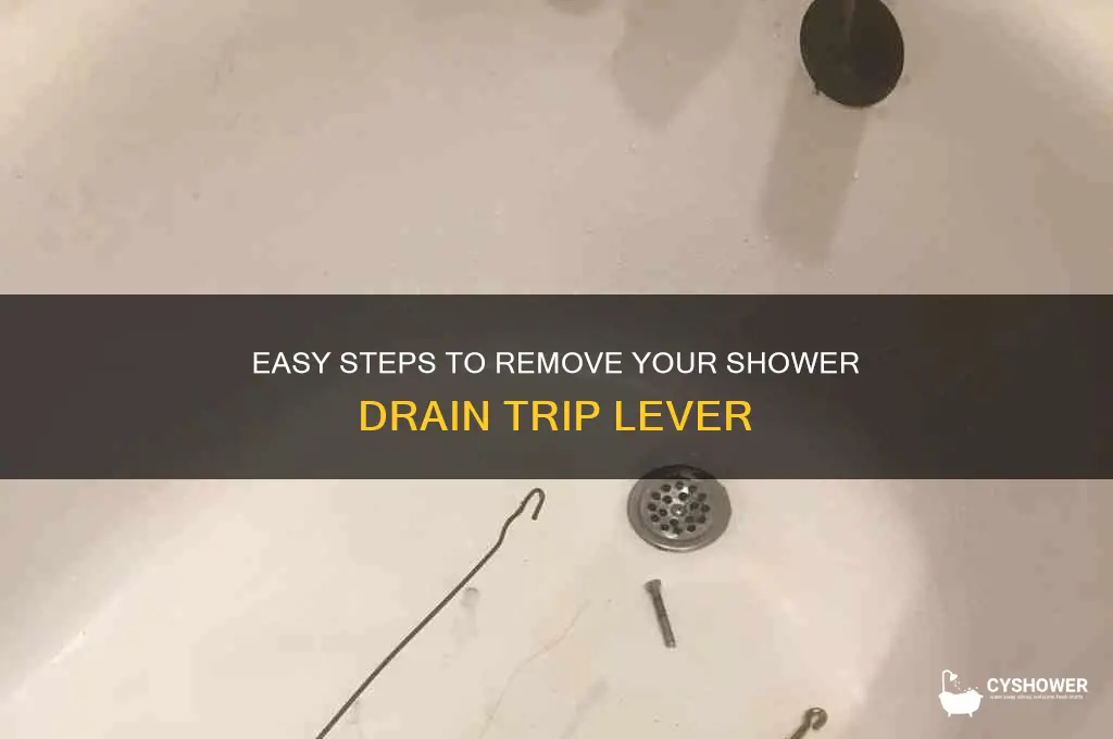 how to remove shower drain trip lever