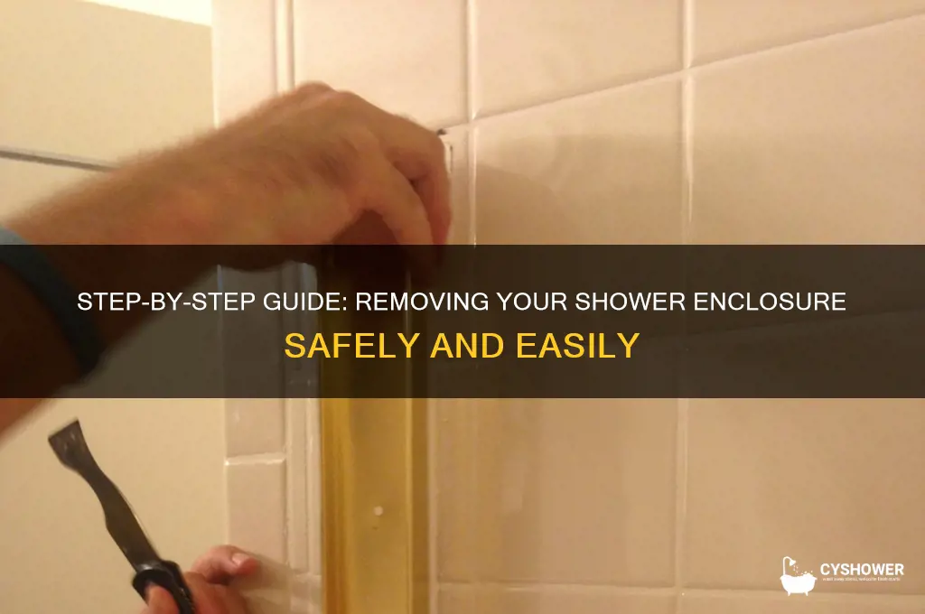 how to remove shower enclosure