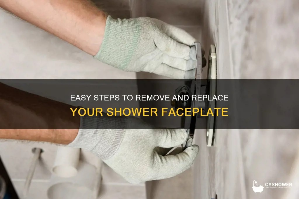 how to remove shower faceplate