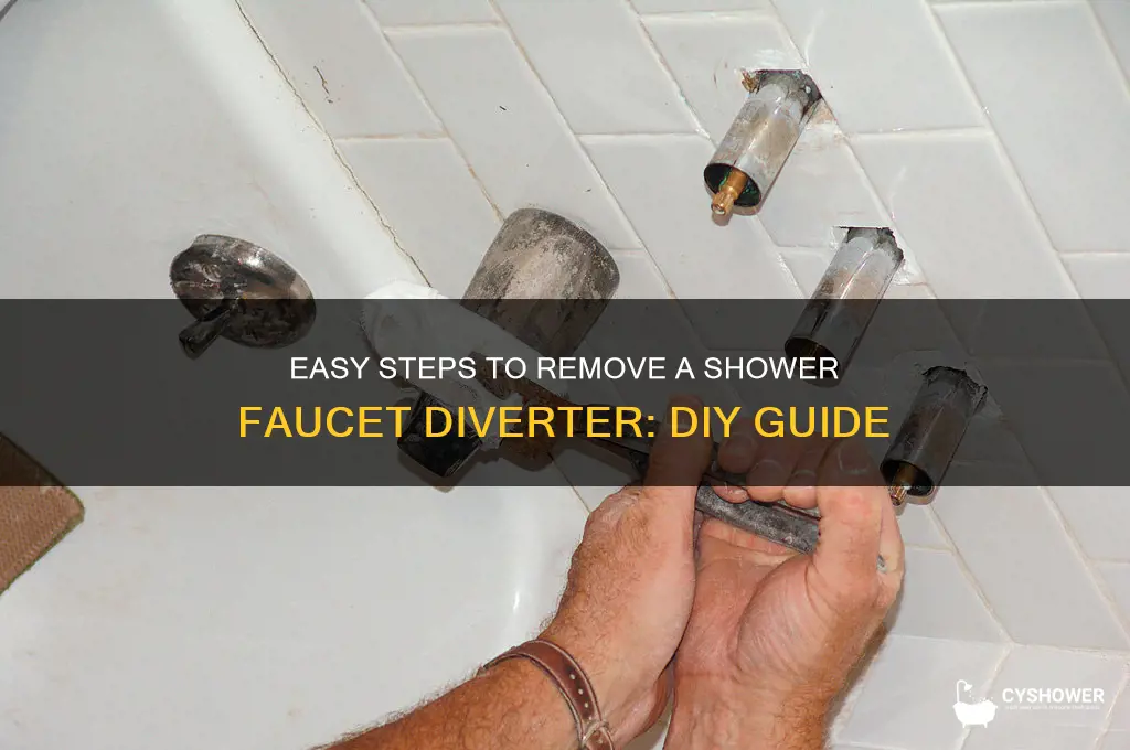 how to remove shower faucet diverter