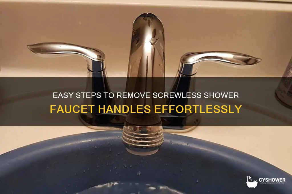 how to remove shower faucet handle without screws