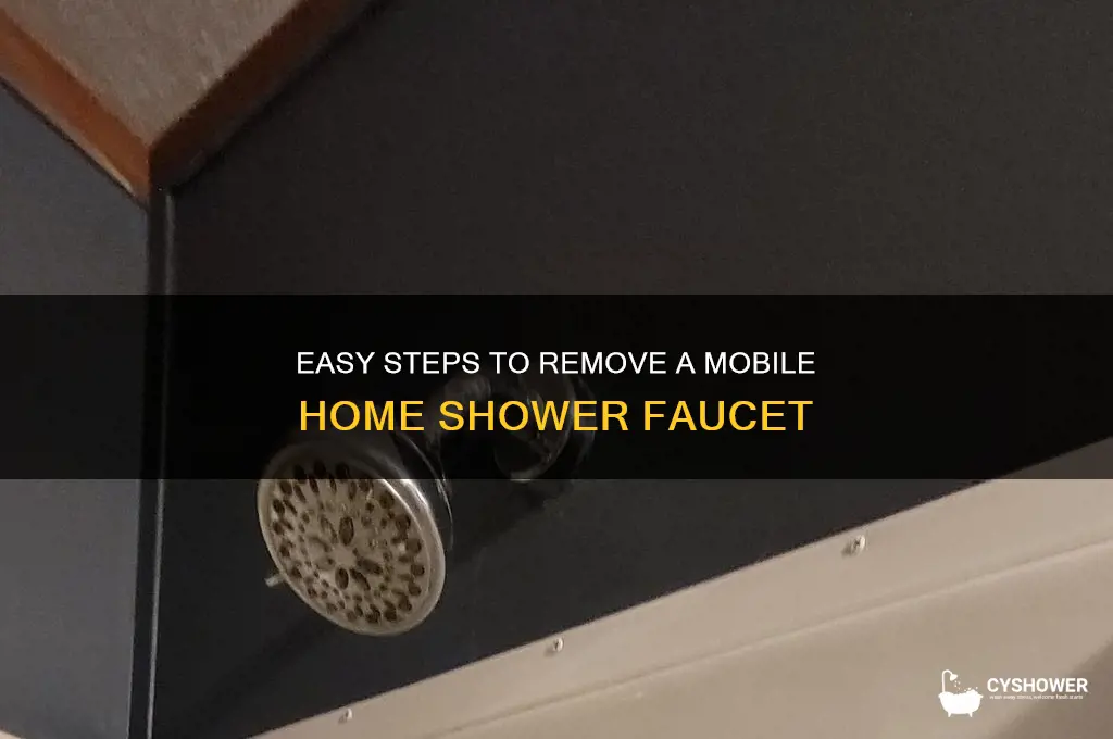 how to remove shower faucet in mobile home