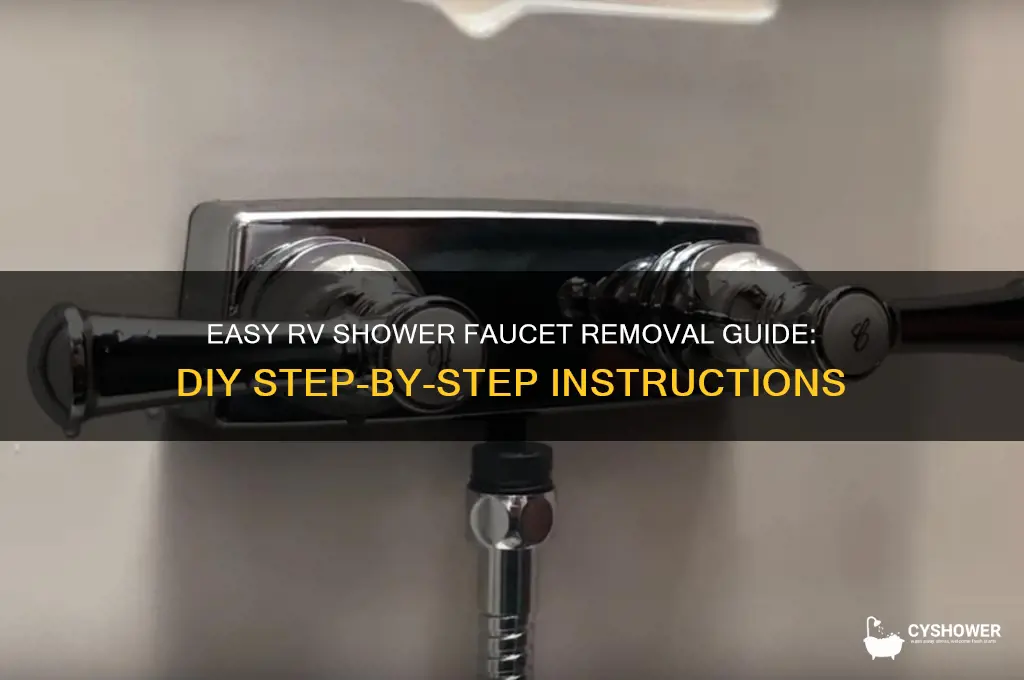 how to remove shower faucet in rv