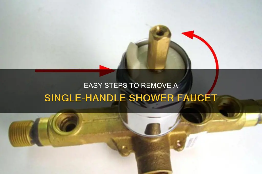 how to remove shower faucet single handle