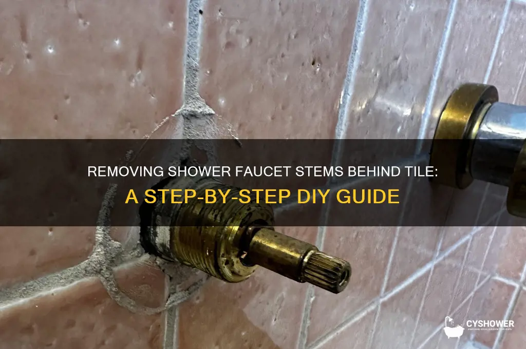 how to remove shower faucet stems from behind tile