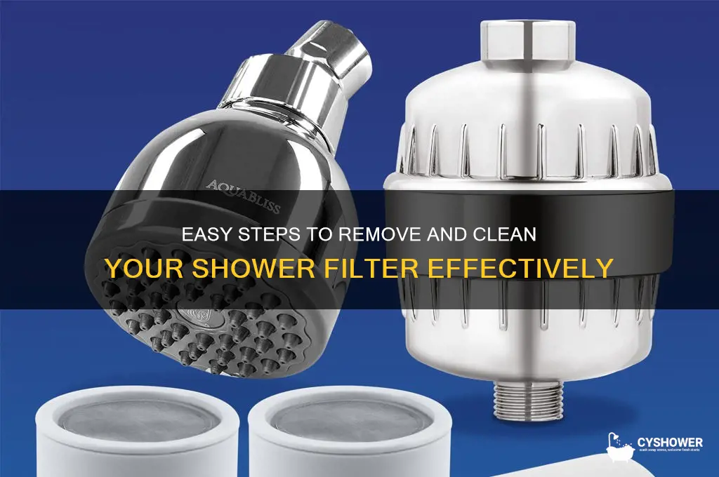 how to remove shower filter