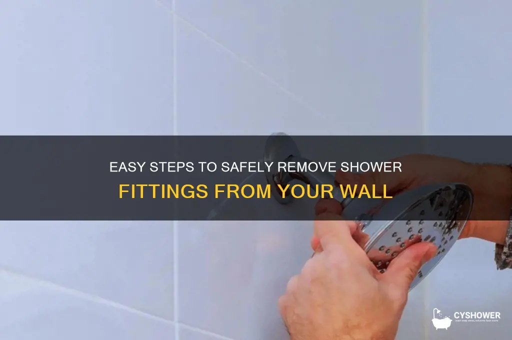 how to remove shower fitting from wall