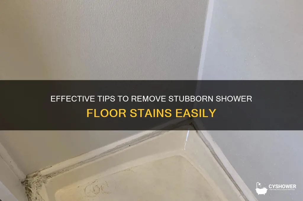 how to remove shower floor stains