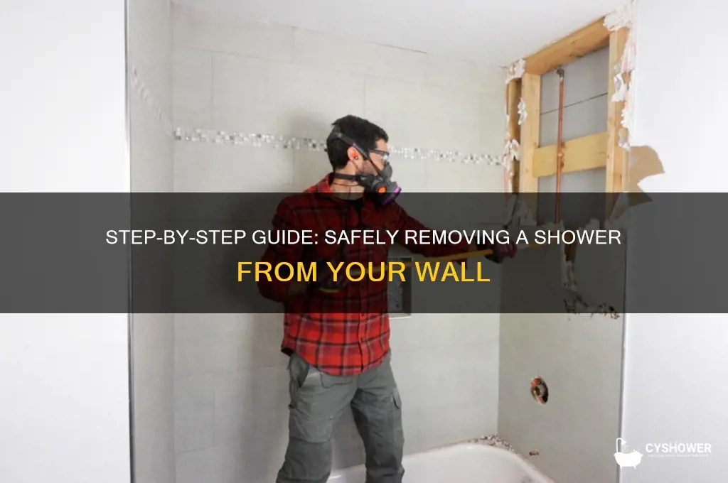 how to remove shower from wall