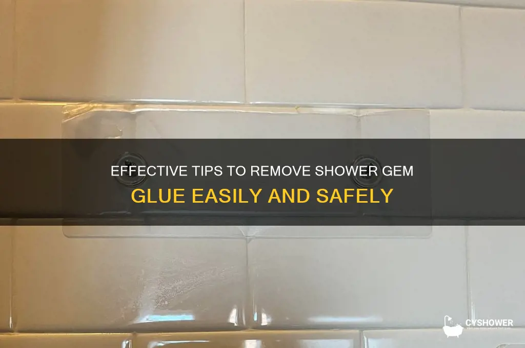 how to remove shower gem glue