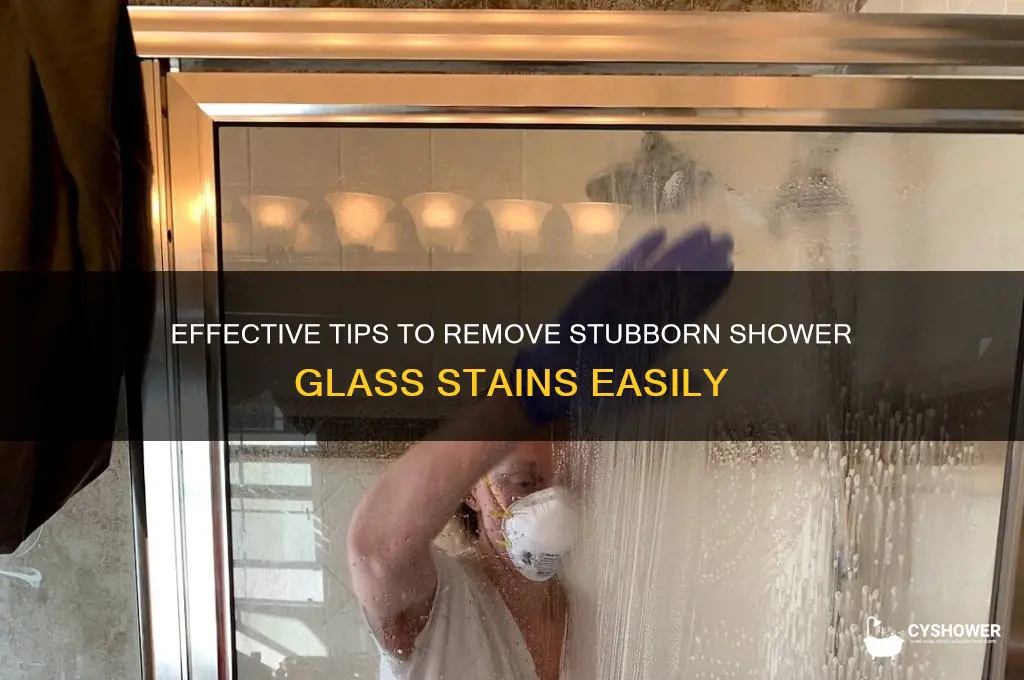 how to remove shower glass stains