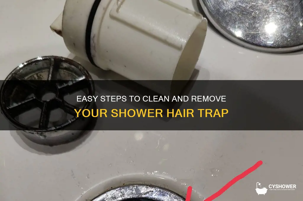 how to remove shower hair trap