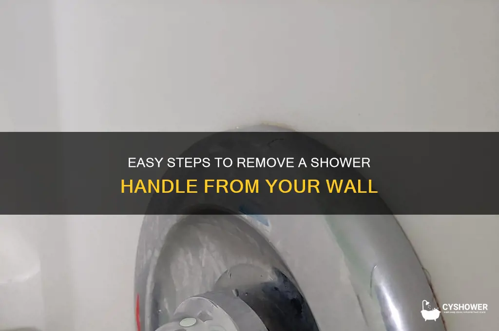 how to remove shower handle from wall