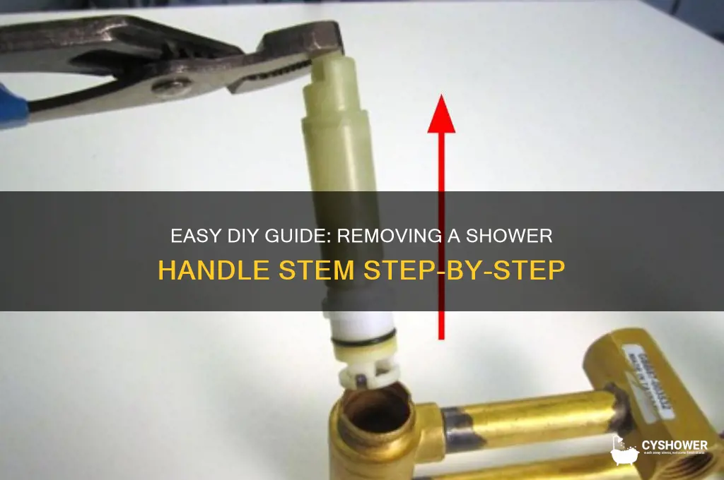 how to remove shower handle stem