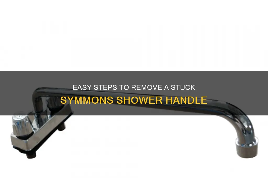 how to remove shower handle stuck symmons