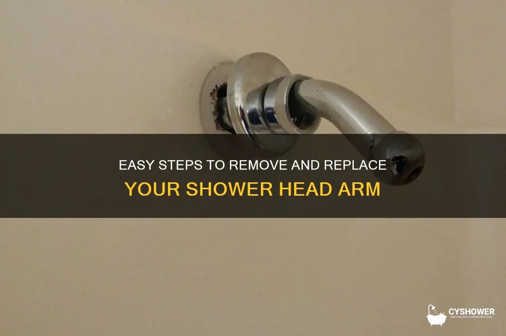 how to remove shower head arm