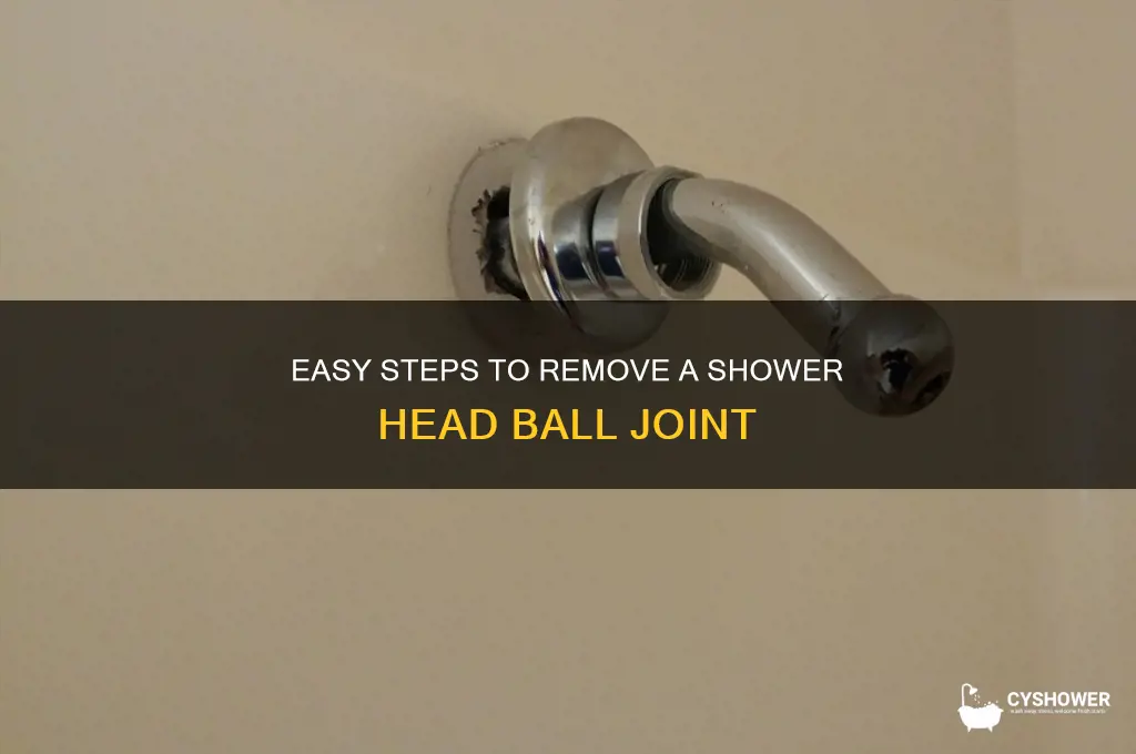 how to remove shower head ball joint
