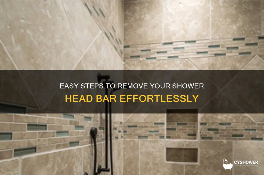 how to remove shower head bar