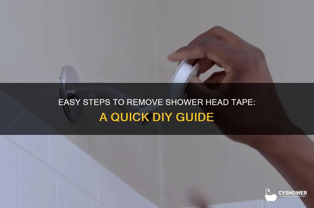 how to remove shower head tape