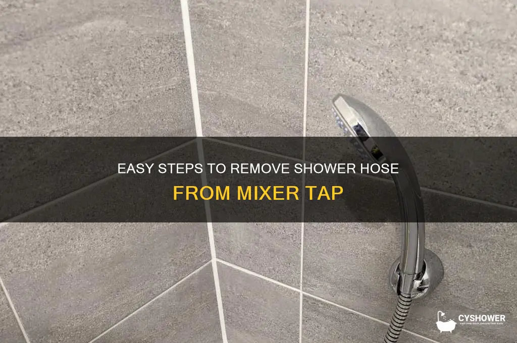 how to remove shower hose from mixer tap