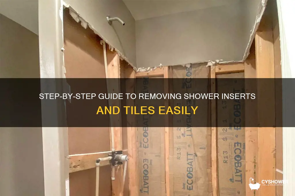 how to remove shower insert and tile