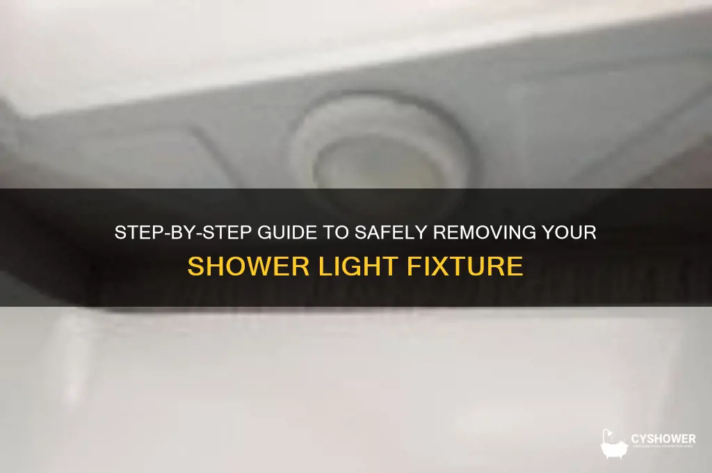 how to remove shower light