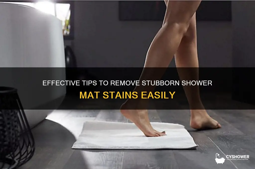 how to remove shower mat stains