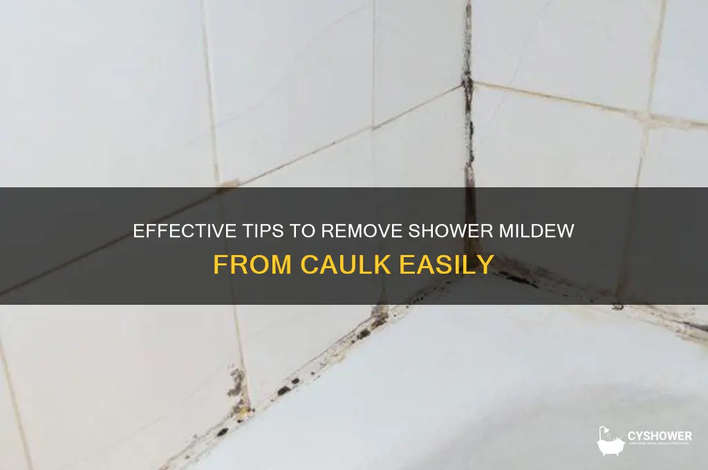 how to remove shower mildew from caulk