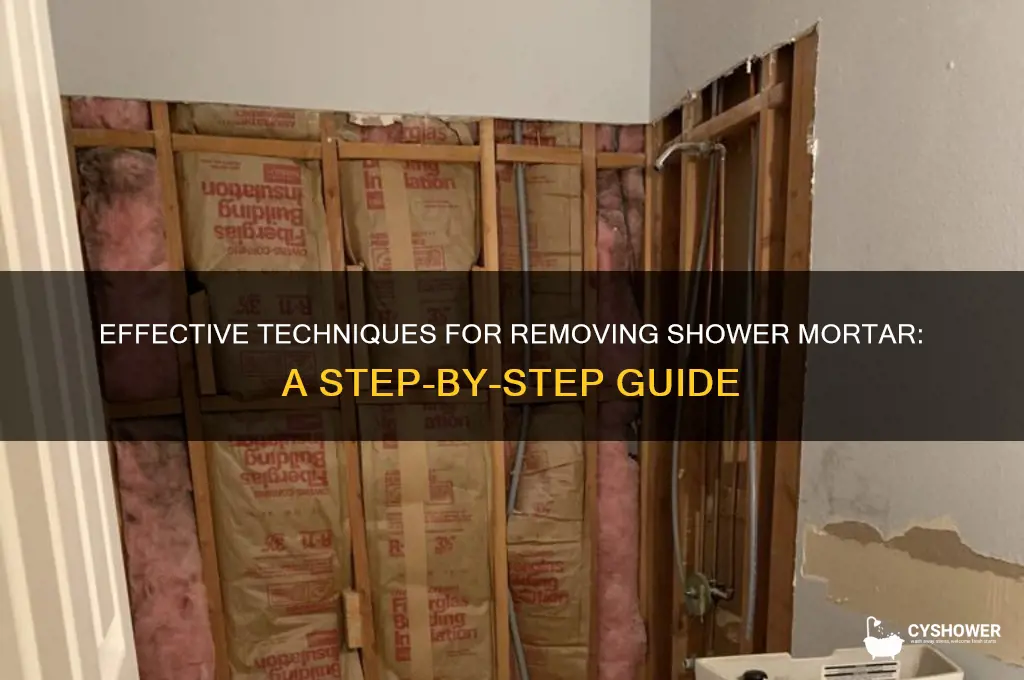 how to remove shower mortar