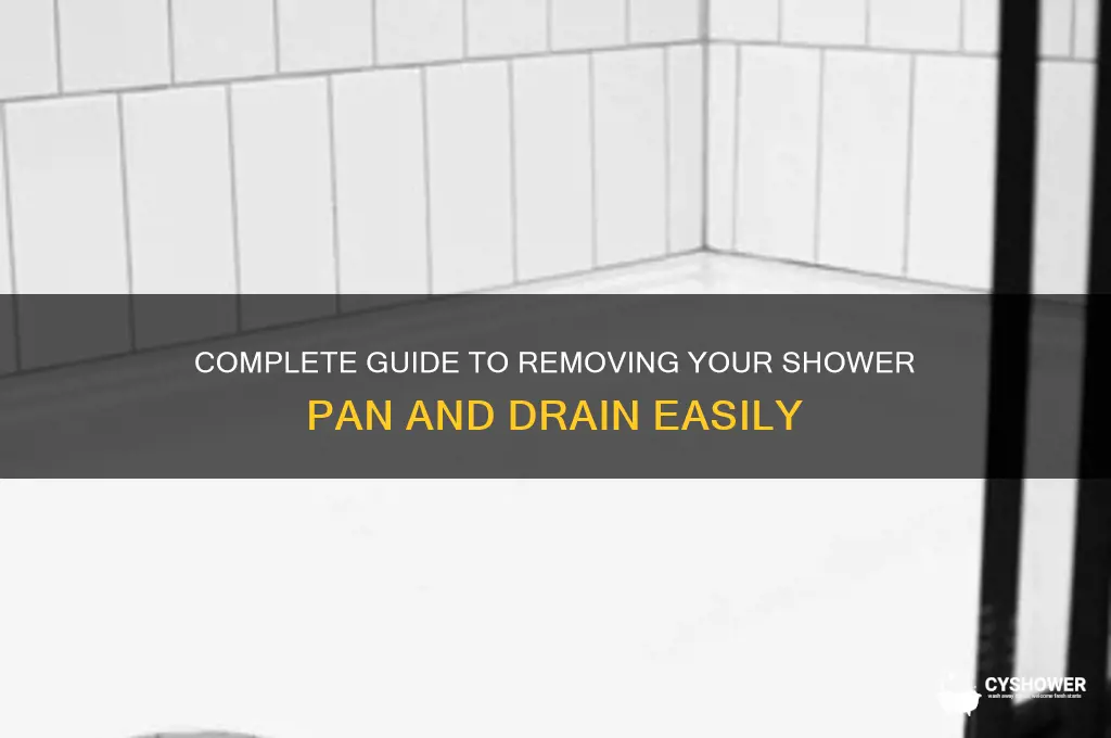 how to remove shower pan and drain