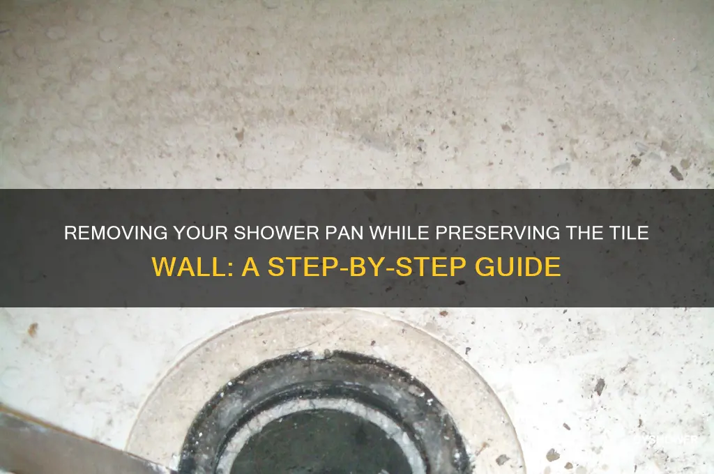 how to remove shower pan and save the tile wall