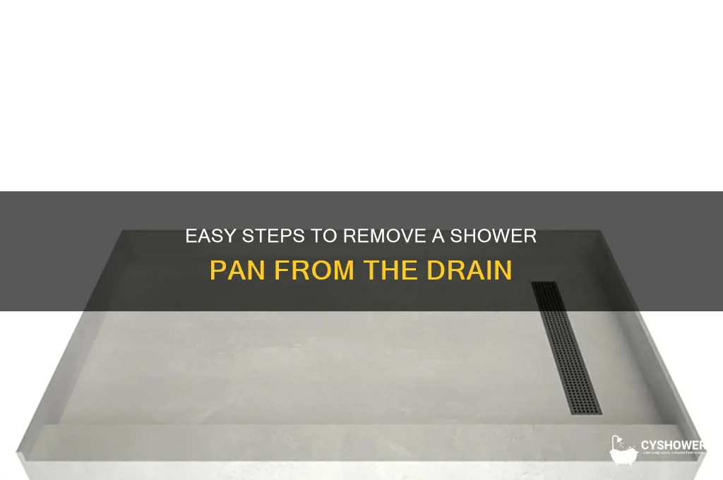 how to remove shower pan from drain
