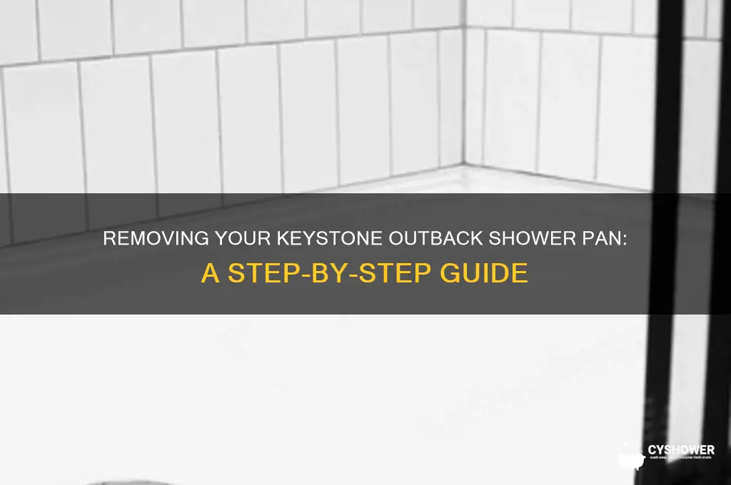 how to remove shower pan in a keystone outback