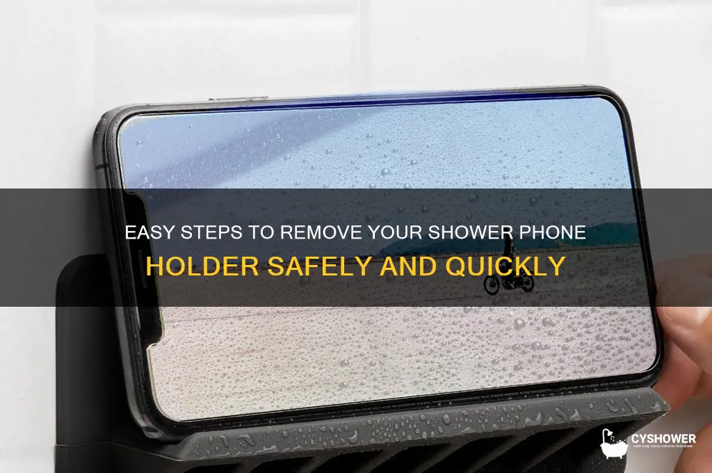 how to remove shower phone holder