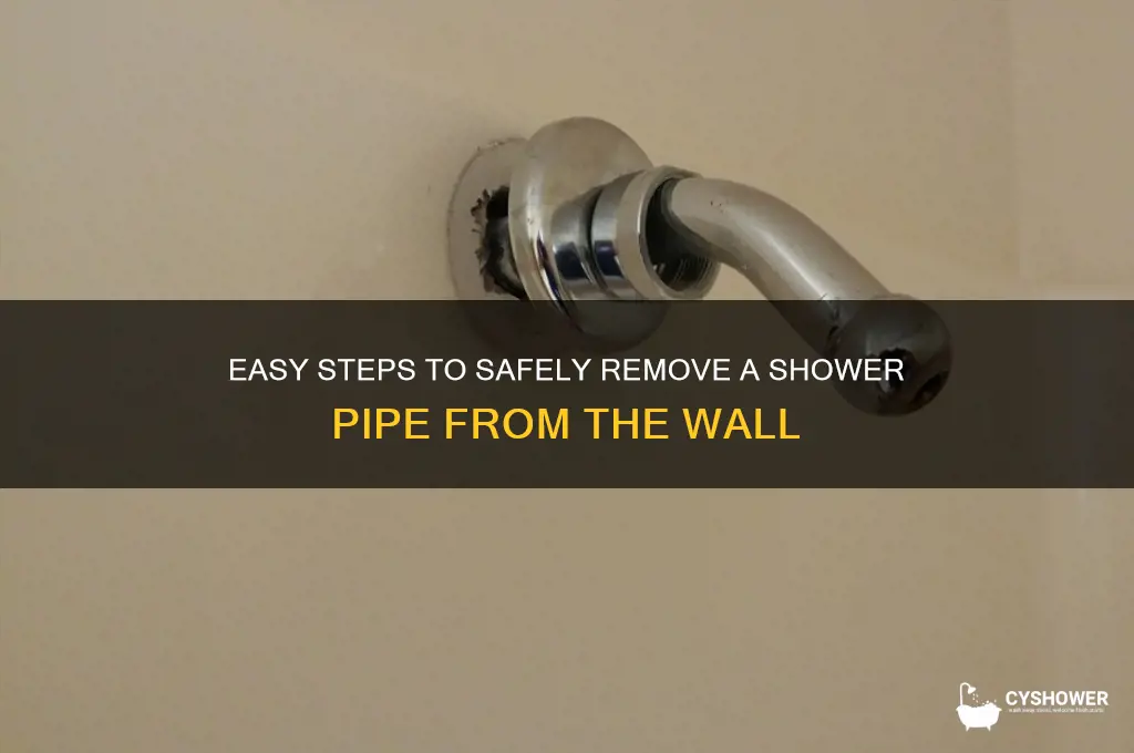 how to remove shower pipe from wall