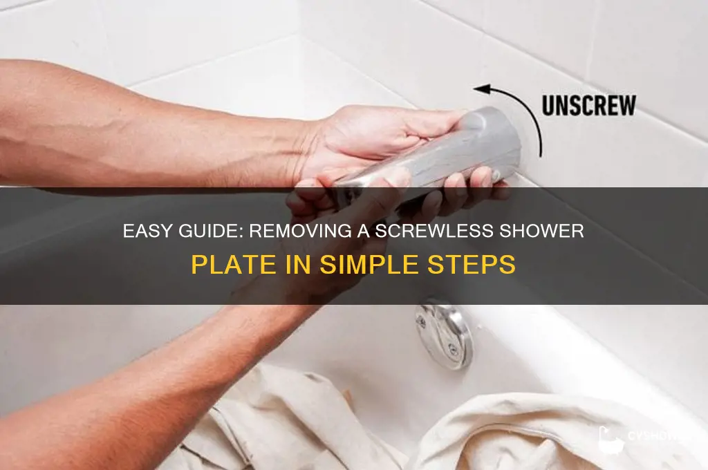 how to remove shower plate without screws