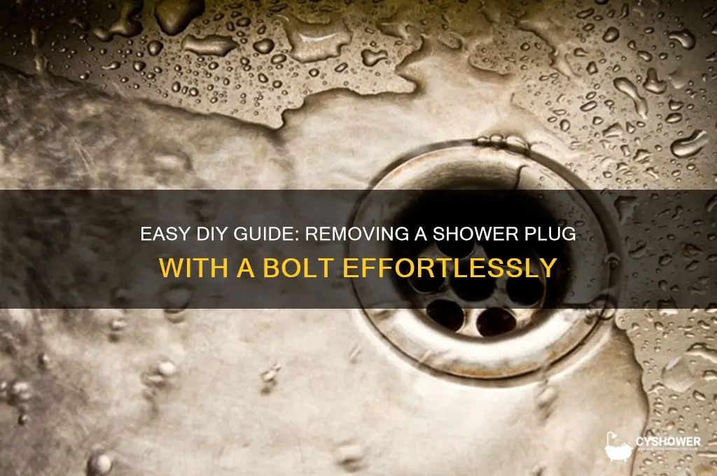 how to remove shower plug with blot