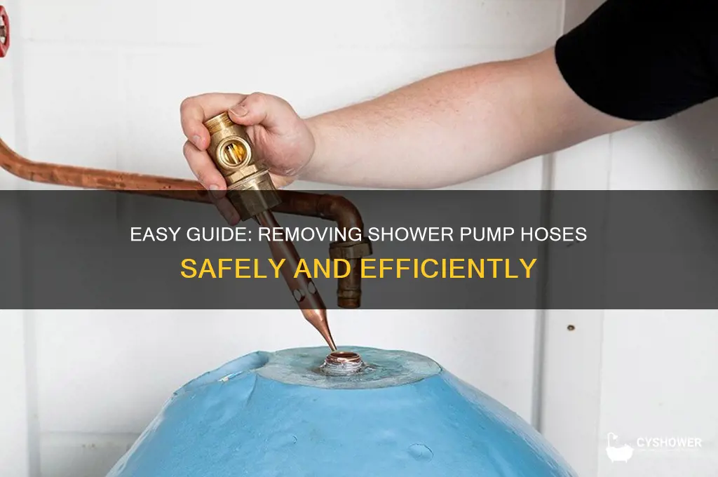 how to remove shower pump hoses