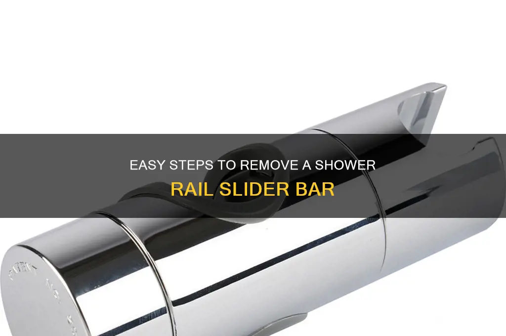 how to remove shower rail slider bar