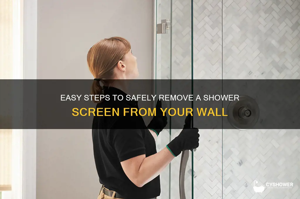 how to remove shower screen from wall