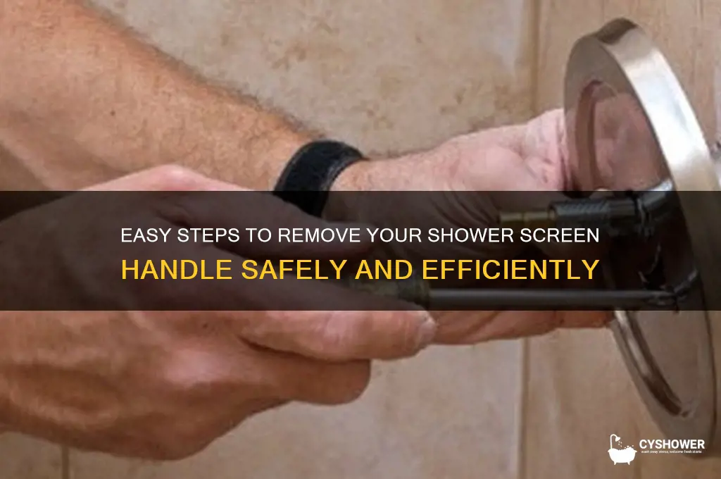 how to remove shower screen handle