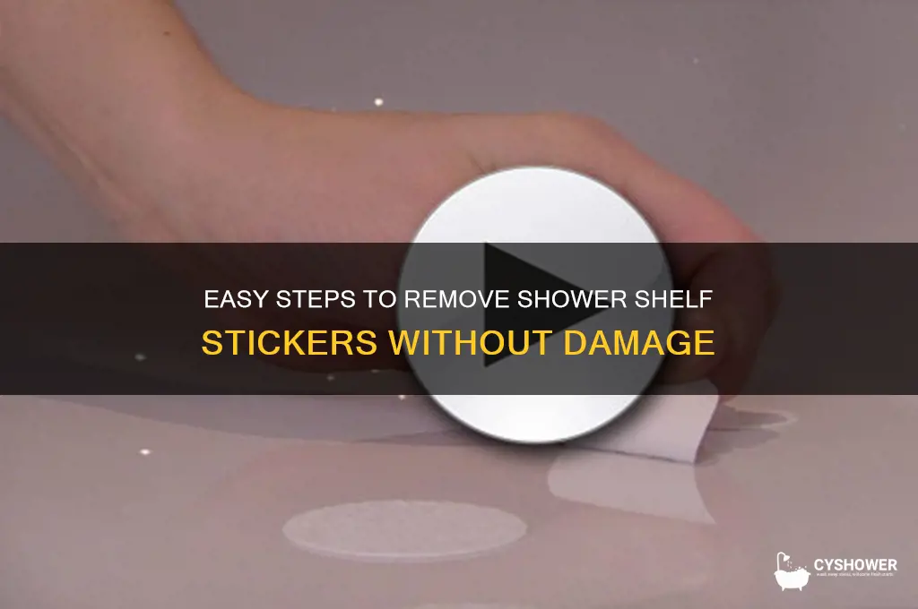 how to remove shower shelf stickers