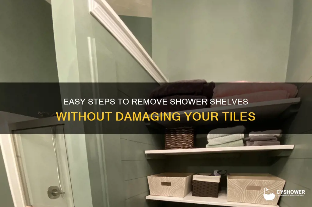 how to remove shower shelves